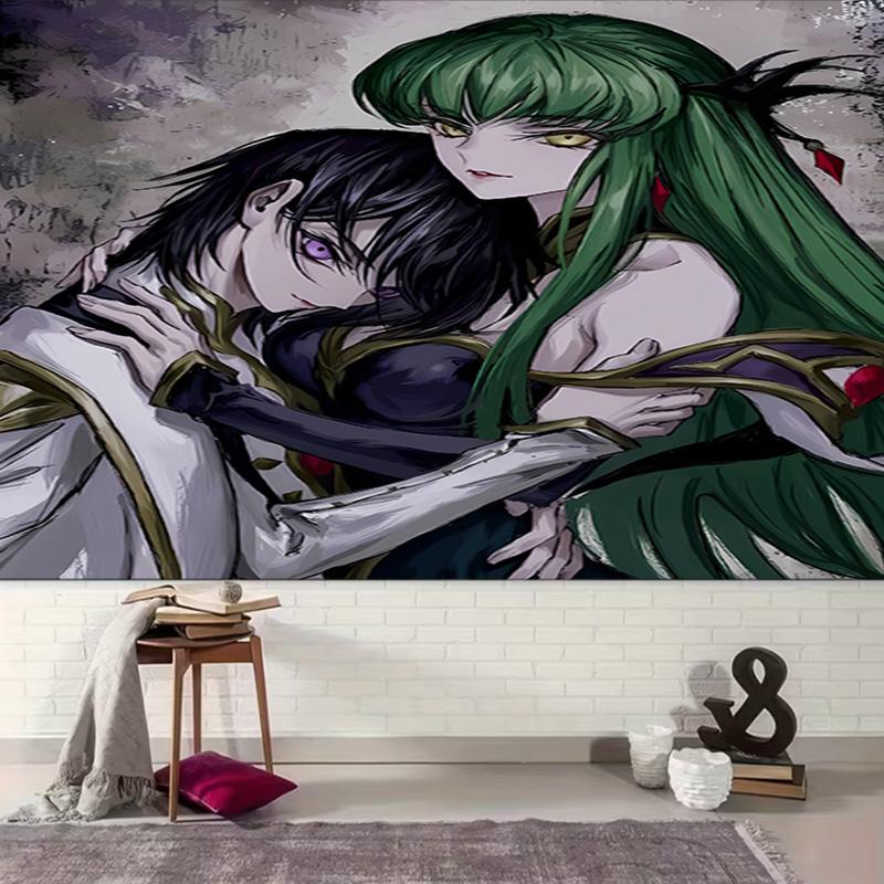 1pc Anime Code Geass Tapestry, Living Room, Bedroom, Office, Party Decor, Ideal Festive Gift