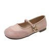 French gentle Mary Jane shallow mouth single shoes spring new high-end temperament flat bottom with skirt