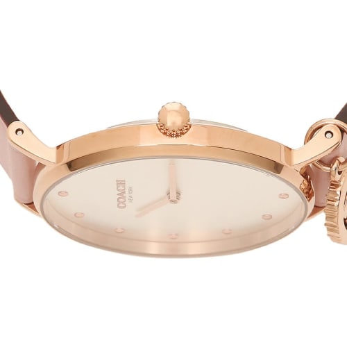 Coach Women's Perry 36mm Quartz Watch, White and Pink, Leather, COACH 14503884