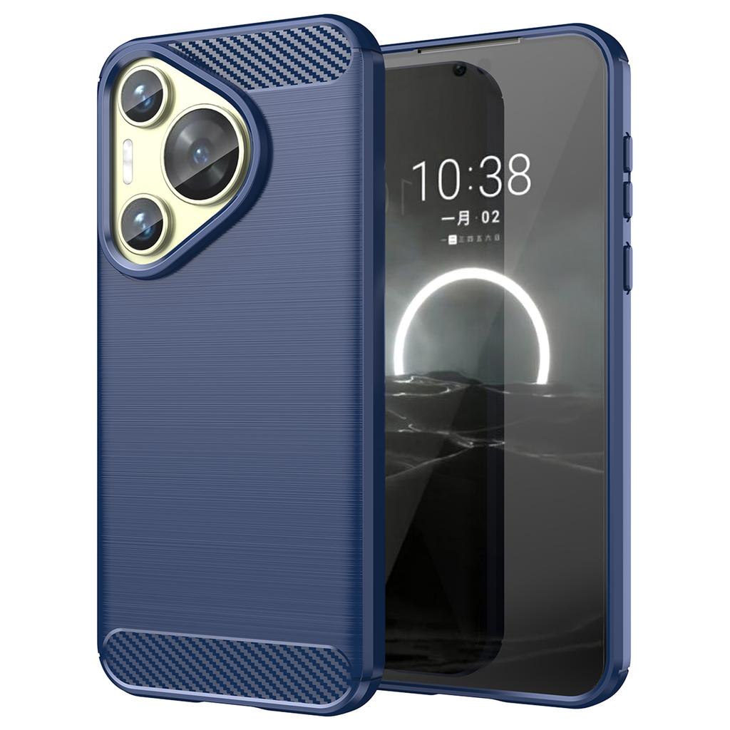 For Huawei Pura 70 Case Carbon Fiber Texture TPU Phone Cover