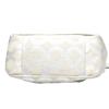 Coach Parker Op Art Lame Shoulder Bag Leather Silverx Gray Women 13507 Used