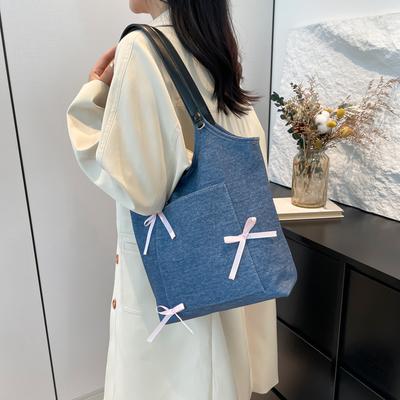 Bolsas femininas estilo arco, novas bolsas de lona de grande capacidade, bolsas de ombro para deslocamento, bolsas femininas para festas e férias