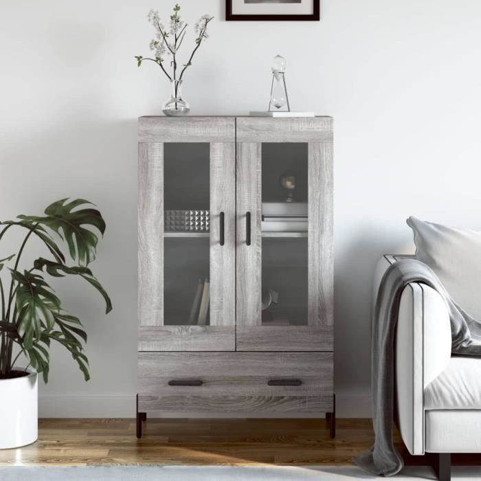 VidaXL Buffet haut sonoma gris 69,5x31x115 cm bois d'ingénierie 828314