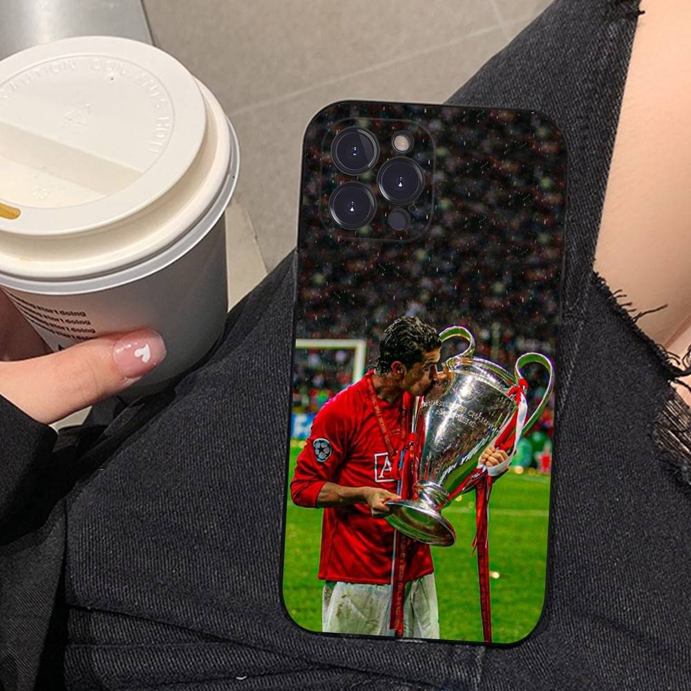 

Famous Football Players C-CR7 Phone Case For IPhone 17 16 15 14 13 12 11 Pro Max Plus mini Silicone Black Cover iPhone 14 plus