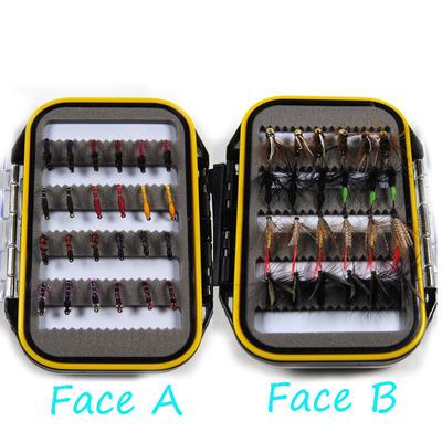 24/48 Stück Fliegenfischen-Köder, Trocken-/Nassfliegen, Nymphe, künstlicher Pesca-Köder, Köder für Karpfen, Pesca-Tackle-Box