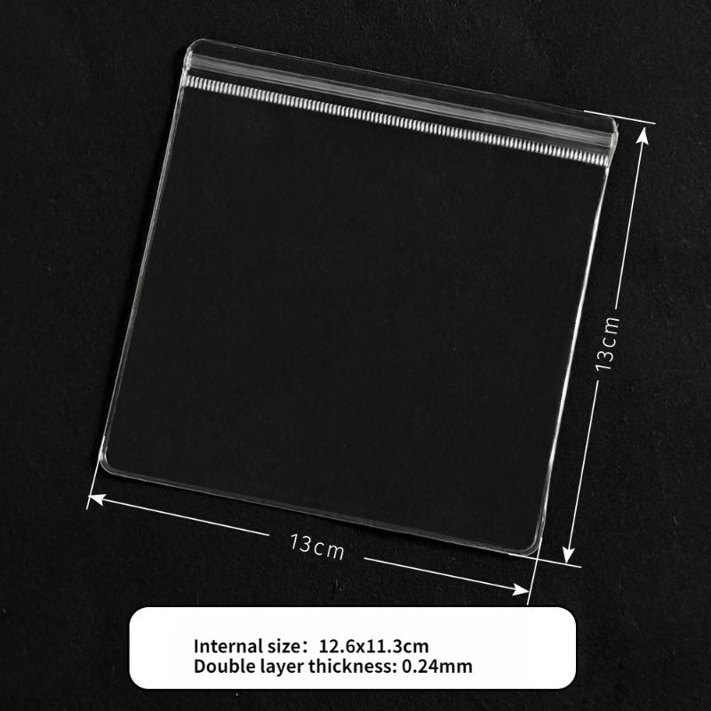 100pcs PVC Self Sealing Bag Thicken Highly Transparent and Scratch Resistant Plastic Pouchs Jewelry Brooch Bracelet Storage Packaging Pockets