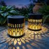2PC Solar Lantern Outdoor Garden Lights Decorative Metal Frame Waterproof Solar Powered Patio Lamps for Yard Pathway Deck Lighting
