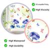 Spring Floral Window Clings Morning Glory Butterfly Dragonfly Static Glass Decals Reusable Sticker for Home Office Glass Doors Windows