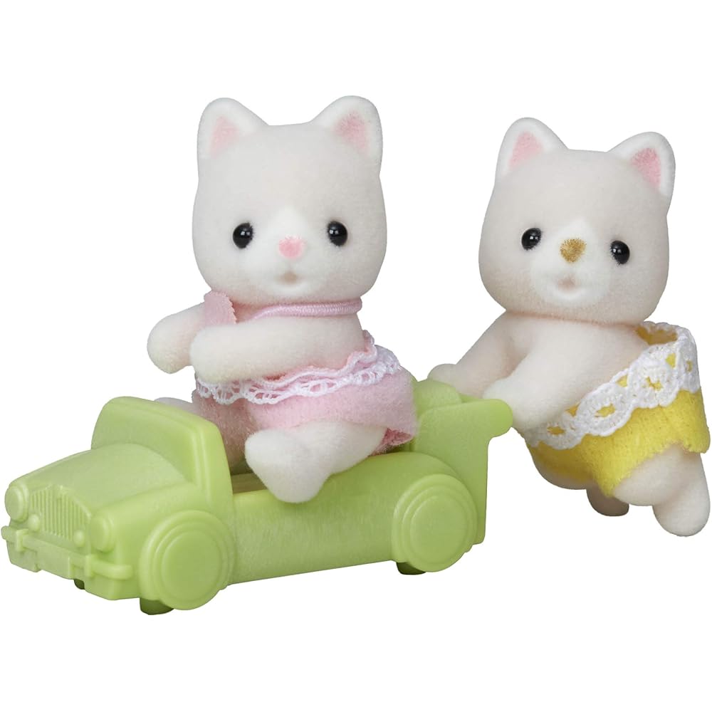 Sylvanian Families Twin Silk Cat Dolls 3 Years and Up Toy Dollhouse EPOCH