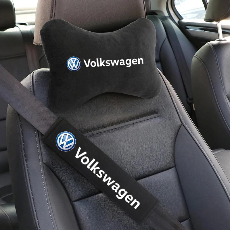 Car Headrest Neck Pillow Auto Seat Pillow For Volkswagen VW GOLF 4 5 6 Polo Passat B5 B7 Touareg Bora Tiguan MK4 Car AccessoriesSZ3