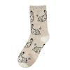 Cute Cat Socks for Women Trendy Soft Breathable Mid-tube Socks Korean Style Cartoon Student Socks