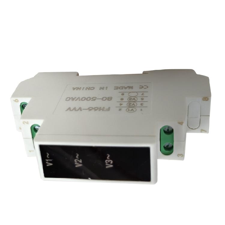 Mini Modular-Voltmeter Gauge Three Phase Voltage Meter-Monitor 80V-500V Din Rail