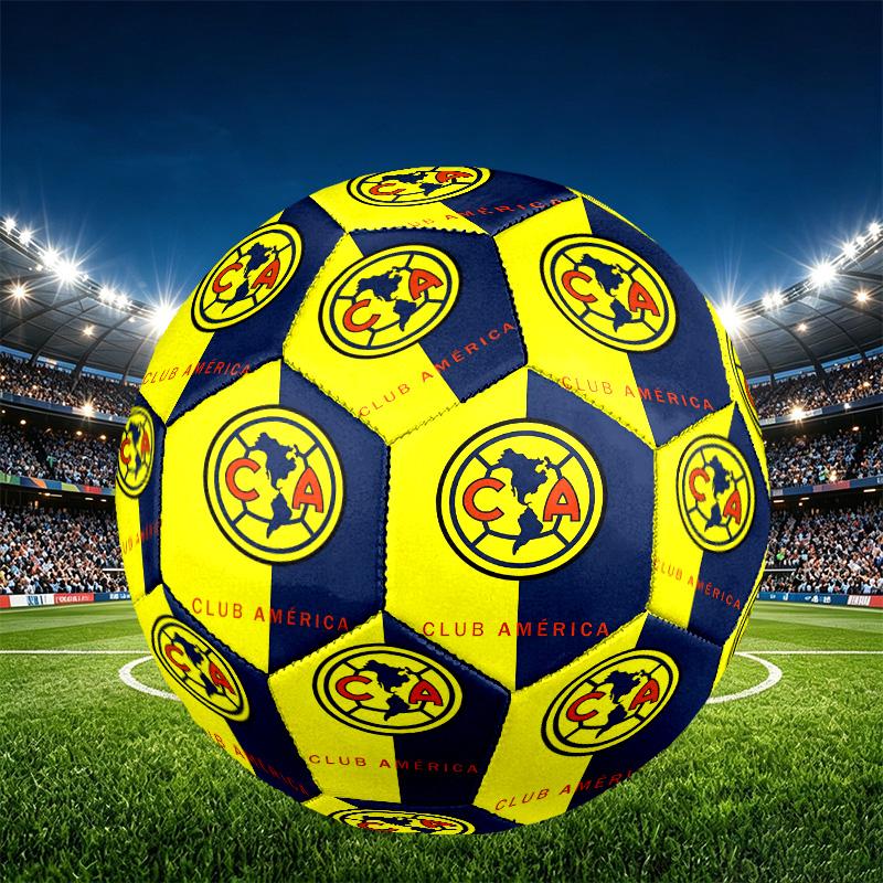 Club America Print Size 5 Soccer Ball, PU Wear Resistant Football for Match Training and Daily Practice, Birthday Gift for Soccer Fans