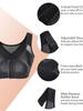 Women Post-Surgical Sports Support Bra Front Closure with Adjustable Straps Wirefree Racerback
