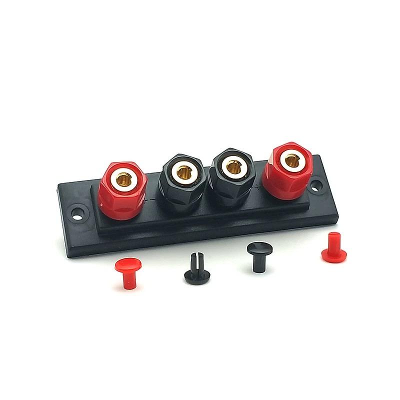 Speaker power amplifier output four-position binding post terminal pure copper speaker gold-plated external 4MM banana holder