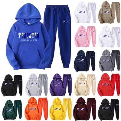 Women's Hooded Athletic Tracksuit Unisex Two-Piece Running Clothing Long Sleeve Pullover Hoodie Sweatshirt + Track Pants Set