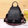 Women'S Leather Backpack Retro Black Casual Shoulder Bag Fashionable High-Value Bag