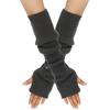 Knitted Fingerless Long Gloves Long Sleeve Elbow Mitten Y2K Arm Sleeve Gloves  for Women Girls