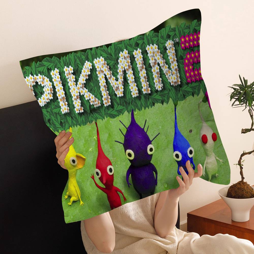 

P-PikminS Stitch Lucky Dragon pillow cover sofa cushion cover home room decoration children gift 30cmx30cm