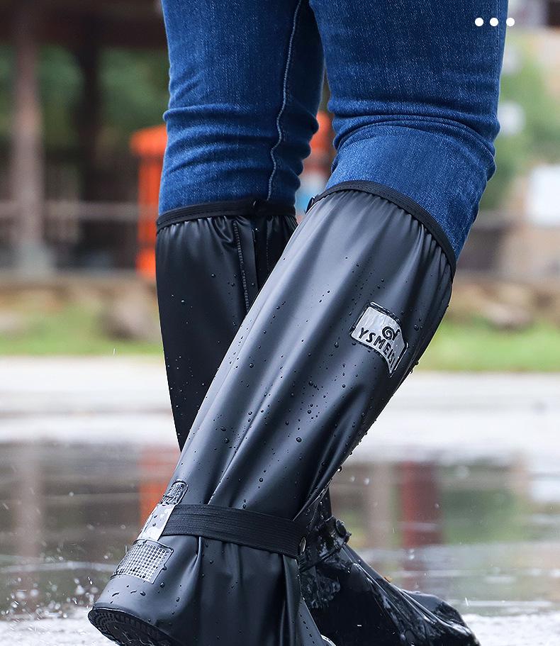 Męskie i Damskie Wodoodporne Wysokie Nakładki na Buty Przeciwdeszczowe Antypoślizgowe, Pogrubione i Odporne na Zużycie do Użytku Zewnętrznego.