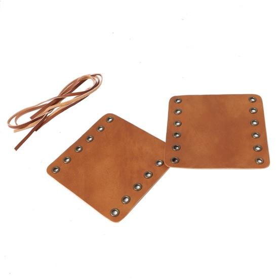 2Pcs Motorcycle Handle Grip Anti Slip Shockproof Retro Wraps Right Left Faux Leather Handlebar Cover for 22/25cm Motorcycle Handle