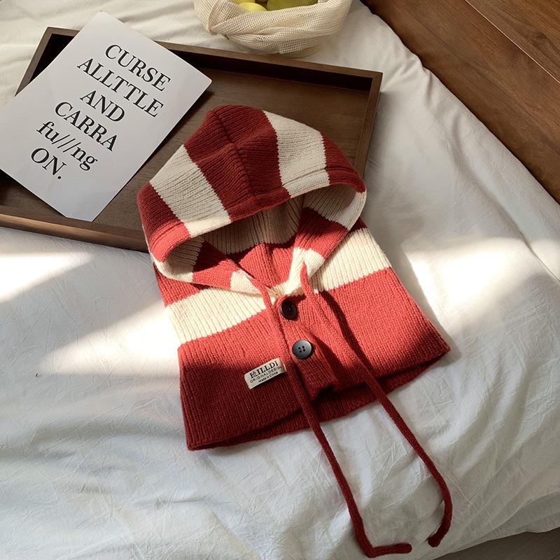 

Шапка шарф интегрированная шапка женская мода осень и зима балаклава шапка вязаная шапка шарф