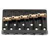 Musiclily Pro 17mm String Pitch 5-String Bass Bridge with Brass Saddles and Steel Plates, Black