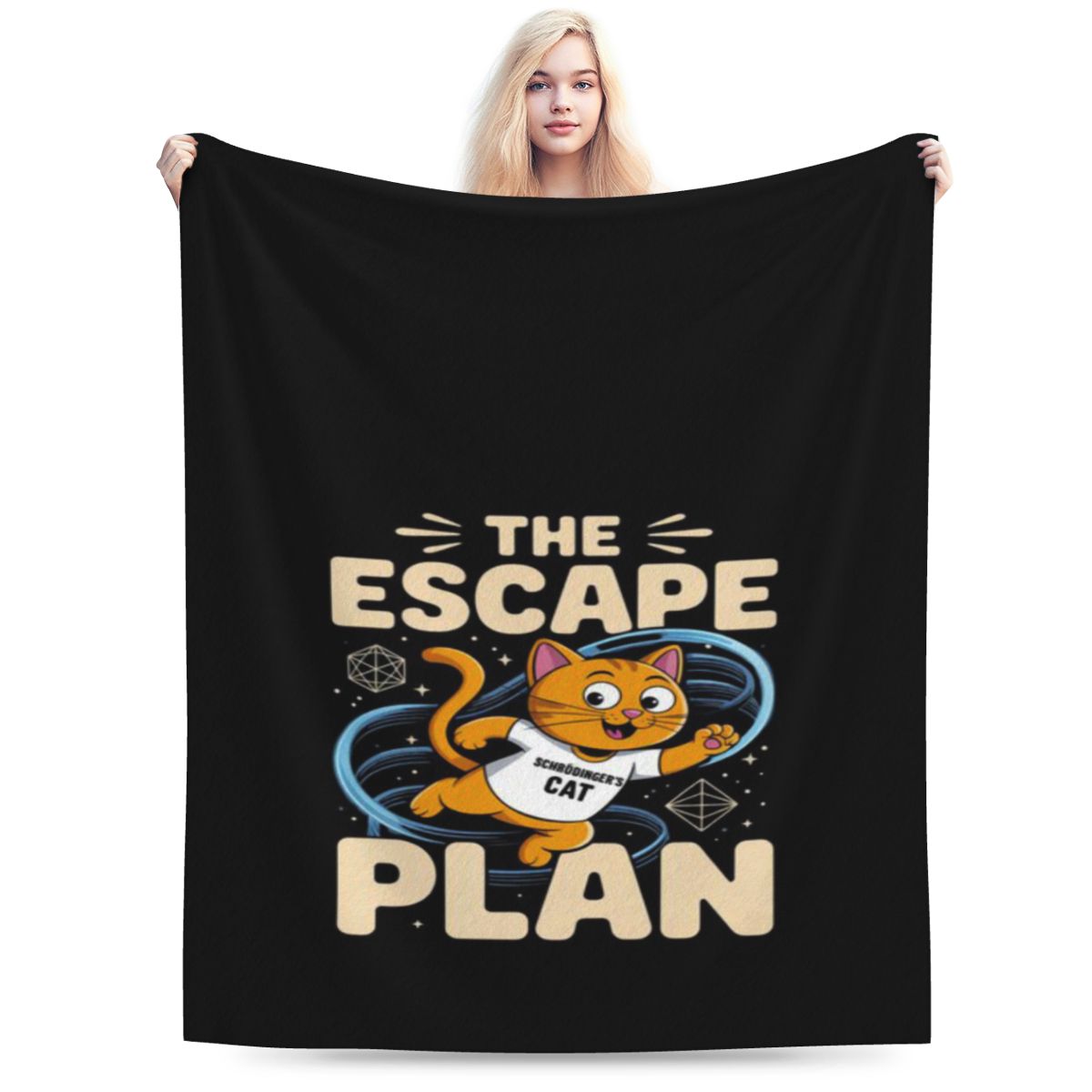 Schr Dingers Cat The Escape Plan Custom Comfortable Party An UltraSoft Micro Fleece Blanket 75x100cm 30x40in