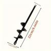 2 Garden Plant Auger Bits, Black Hex Drive Cement Board Auger Bits for Planting, Solid Auger Bit Planter, Auger Storage Case