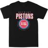 Maglietta Nera con Contorno Logo NBA Detroit Pistons