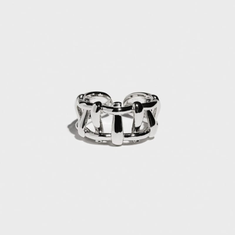 BONAFIDE JEWELRY Multi Hash Tag Open Ring (Silver)