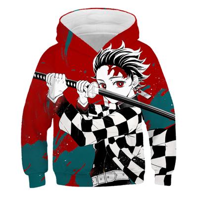 2025 Demon Slayer Hoodies 3D Kinder Hoodie Jungen Weiß Geisterklinge Jungen Kleidung Lässiger Pullover Anime Harajuku Streetwear