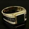 Metal Glossy Rings for Men Geometric Width Signet Square Finger Punk Style Fashion Ring Jewelry Accessories