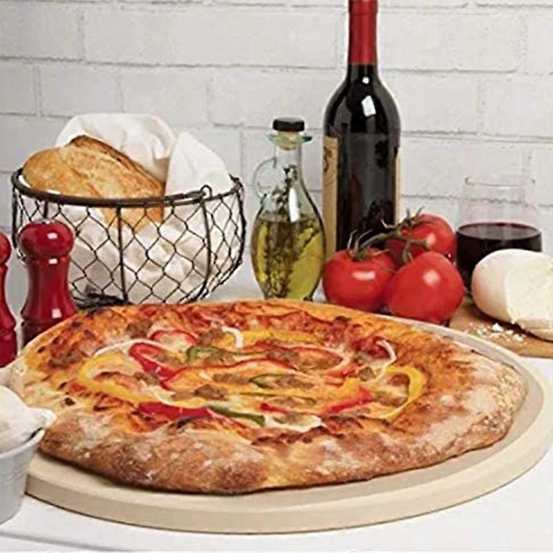 Pizza Stone 15 inch Round Baking Stone for Bread Ceramic Pizza Grilling Stones for Cooking and Bakin