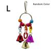 Bird Bells Toy Hanging Cage Bell with Sweet Sound Colorful Wood Beads Bells for Lovebirds African Greys Cockatoo Parakeet Toy
