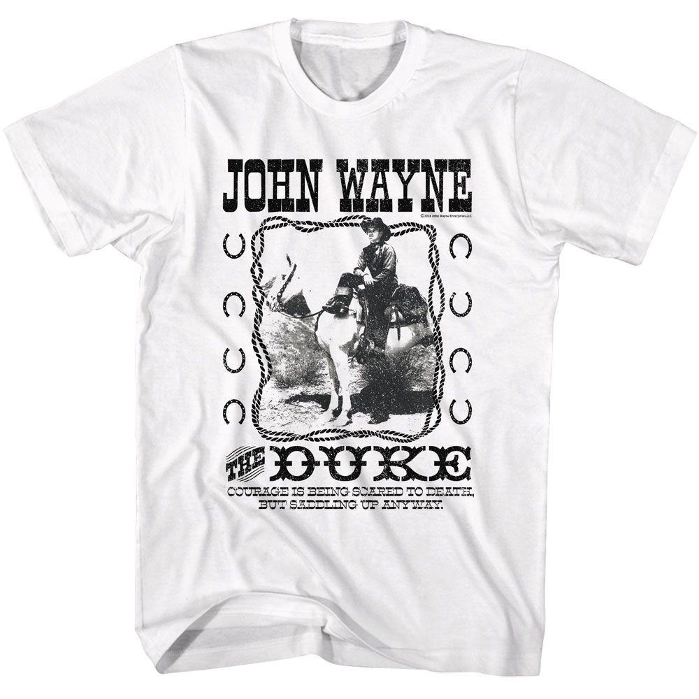 John Wayne Saddle Up Anyway White Icon Shirt S