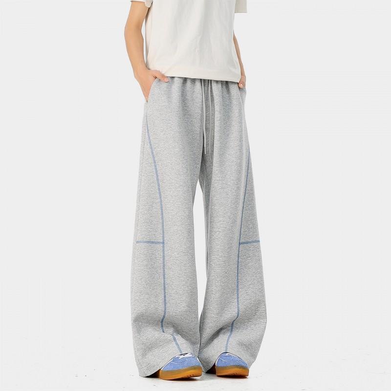 Unisex Streetwear Loose Fit Wide Leg Casual Sweatpants Cotton Blend 2026
