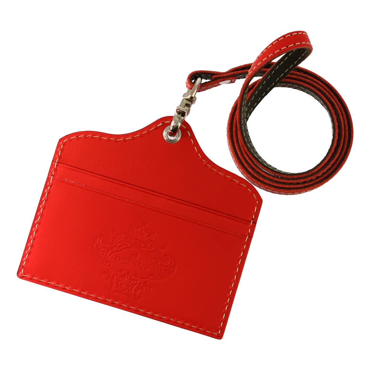 

ID Card Holder Genuine Leather Made in Japan Pass Case Cowhide Leather Red [Orobianco] Men s ORID-010 червоний