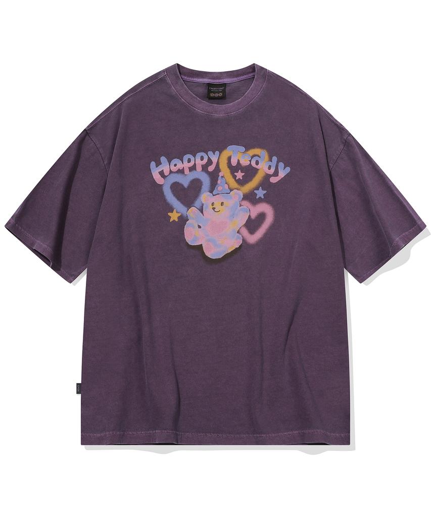 CPGN STUDIO Blush Teddy Pigment Short Sleeve Tee Ash Purple