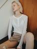Reply Button Jersey Top_Ivory