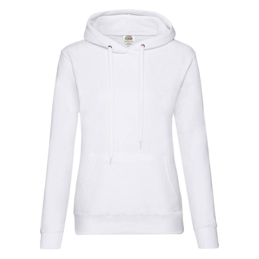FRUIT OF THE LOOM Ladies Lady Fit Hooded Sweatshirt / Hoodie