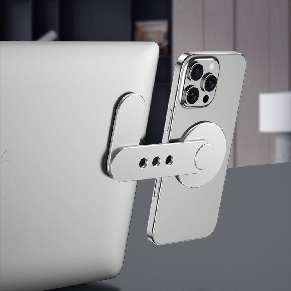 Foldable Extension Bracket Monitor Side Mount Phone Stand Magnetic Phone Holder  for Laptop