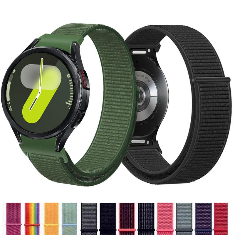 20mm Band For Samsung Galaxy Watch 6 7 4 Classic 5 pro 44mm 40mm 47mm 43mm 45mm Nylon loop bracelet correa Galaxy Watch 4 Strap