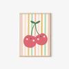 Pale Pink Simple Cartoon Art Illustration Poster Fashion Inspirational Quotes Cherry Flower Canvas Home Bedroom Girls Dorm Decor