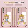 For Honor 90 70 50 X7a X9a P30 Pro P40 Lite Infinix Hot 40i 30i Vivo Y22 Y18 V30 Pro V40 Lovely Girl Pattern Full Lens Protect Shockproof Casing
