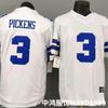 Mens Rugby Jersey White 3 Pickens Cotton Blend Embroidered Team Uniform Fan Wear Practice