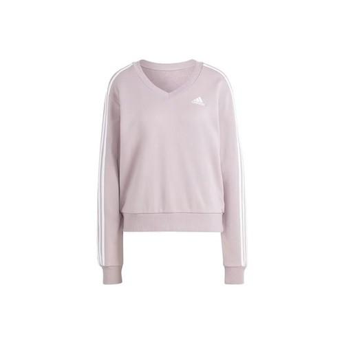 

adidas Striped V-Neck Long-Sleeve Sports Sweatshirt for Women, Light Pink L светло-розовый