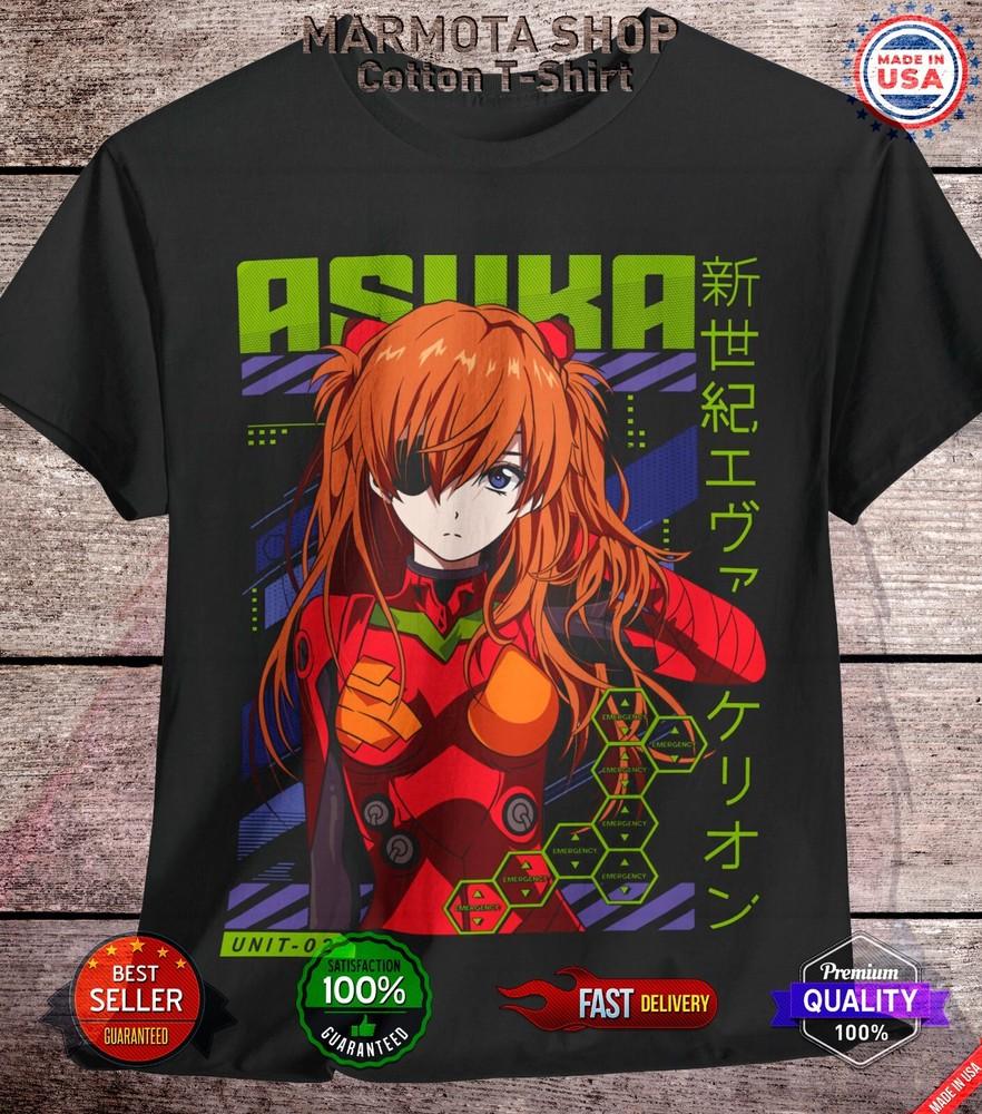 

Аска Лэнгли Футболка Neon Genesis Evangelion Футболка Японское Аниме Футболка Манга ЕВА M