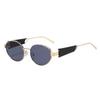 Women's UV Protection Oval Metal Frame Fashion Sunglasses - European & American Trend