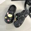 Fashion versatile and breathable cute bag head cool slippers 2025 summer and autumn new thick-soled hole shoes for women